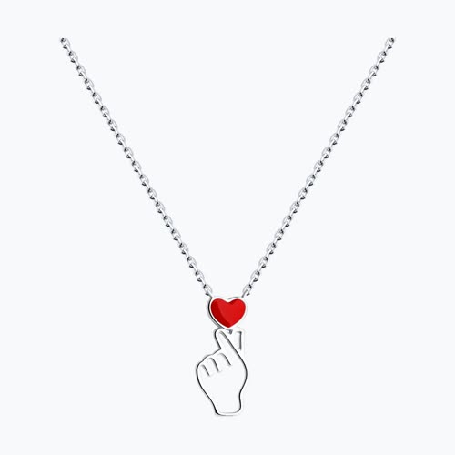 Колье из серебра с эмалью - видео на модели