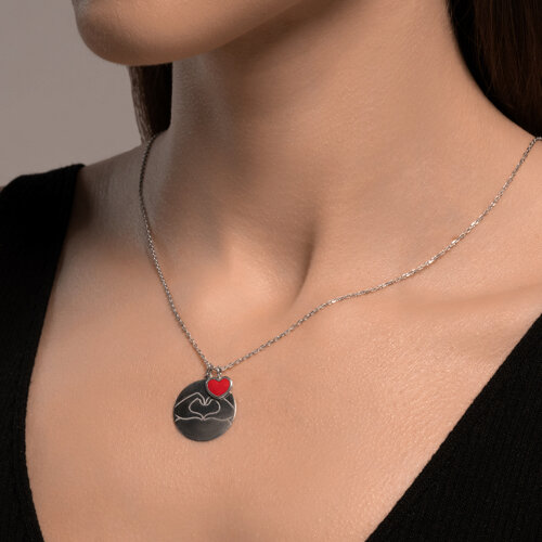 Колье из серебра с эмалью из серебро — вид 4