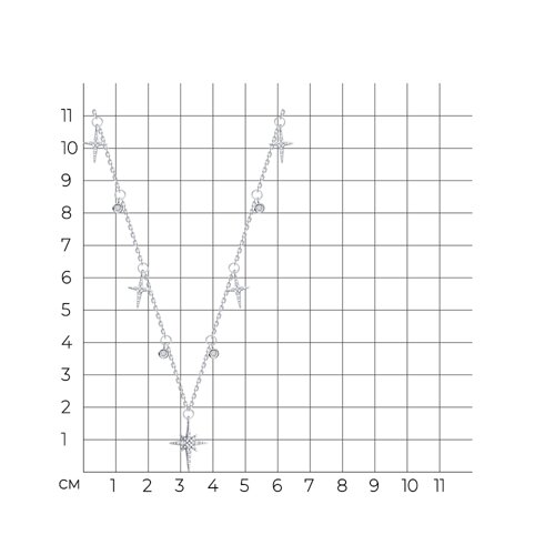 Колье из серебра с фианитами из серебро — вид 4