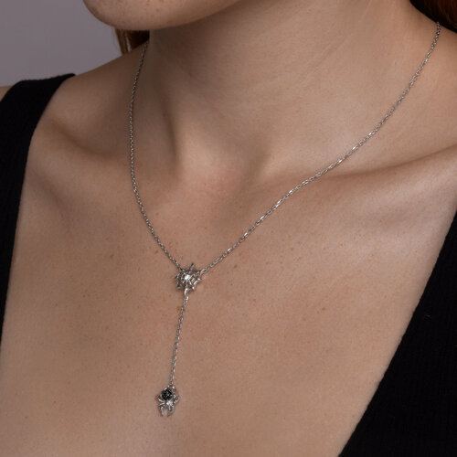 Колье из серебра с фианитами из серебро — вид 3