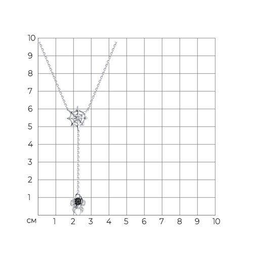Колье из серебра с фианитами из серебро — вид 4