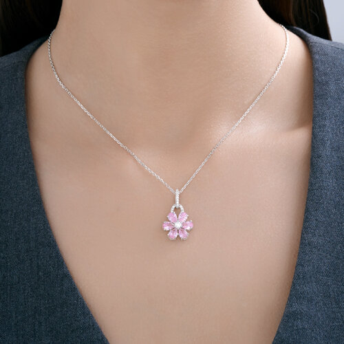 Колье из серебра с фианитами из серебро — вид 3