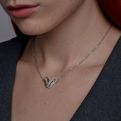 Колье из серебра с фианитами из серебро — вид 3