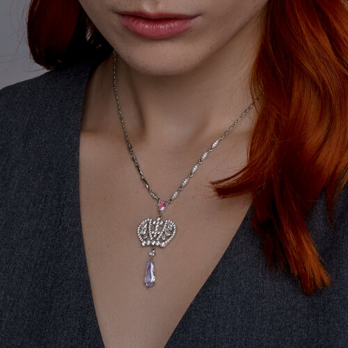 Колье из серебра с фианитами из серебро — вид 3