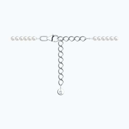 Колье из серебра с синтетическим жемчугом из серебро — вид 2