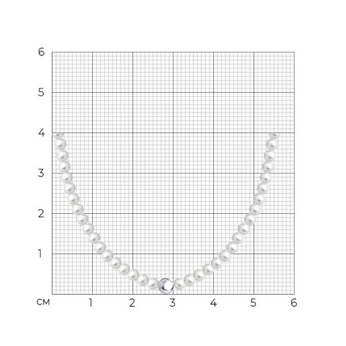 Колье из серебра с синтетическим жемчугом из серебро — вид 4