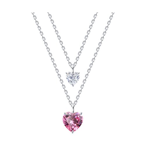 Колье из серебра с фианитами - видео на модели