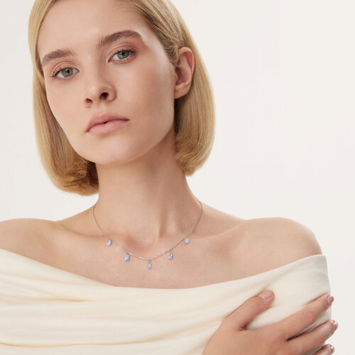 Колье из серебра с фианитами из серебро — вид 4