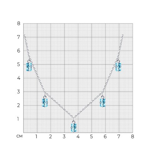 Колье из серебра с фианитами из серебро — вид 5