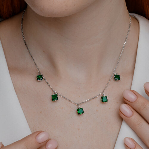 Колье из серебра с фианитами из серебро — вид 3