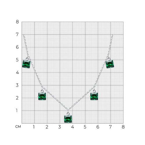 Колье из серебра с фианитами из серебро — вид 4