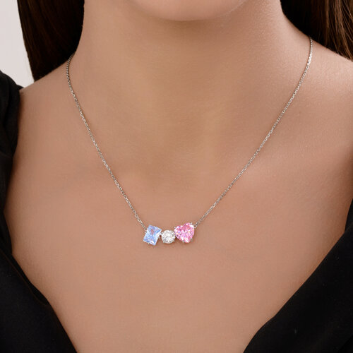 Колье из серебра с фианитами из серебро — вид 3