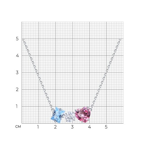 Колье из серебра с фианитами из серебро — вид 4