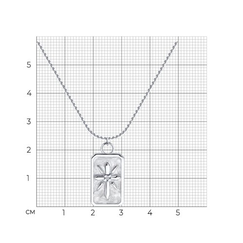 Колье из серебра с фианитом и эмалью из серебро — вид 4