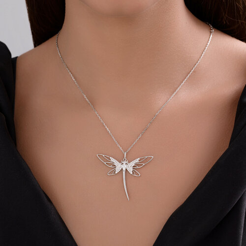 Колье из серебра с фианитами из серебро — вид 3