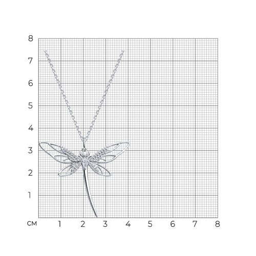 Колье из серебра с фианитами из серебро — вид 4