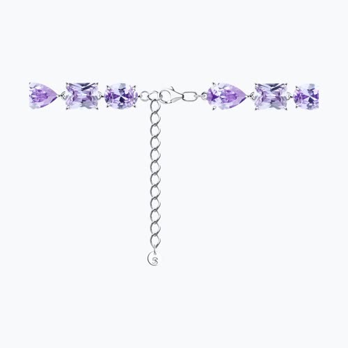 Колье из серебра с фианитами из серебро — вид 2