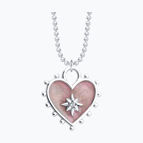 Колье из серебра с фианитом и эмалью - видео на модели