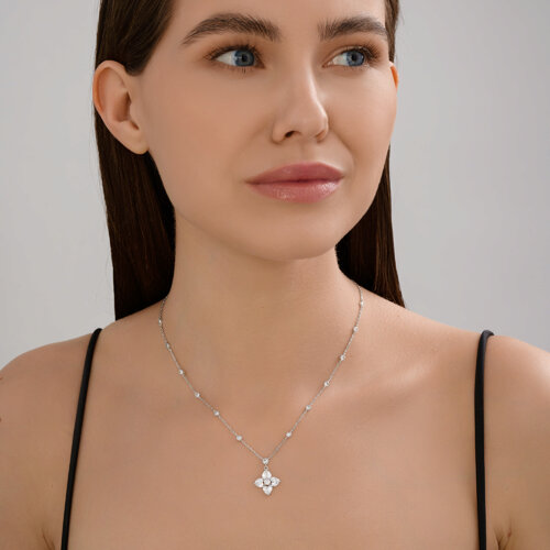 Колье из серебра с фианитами из серебро — вид 4