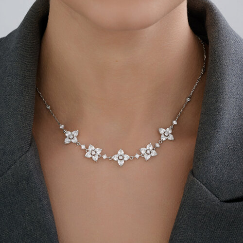 Колье из серебра с фианитами из серебро — вид 5