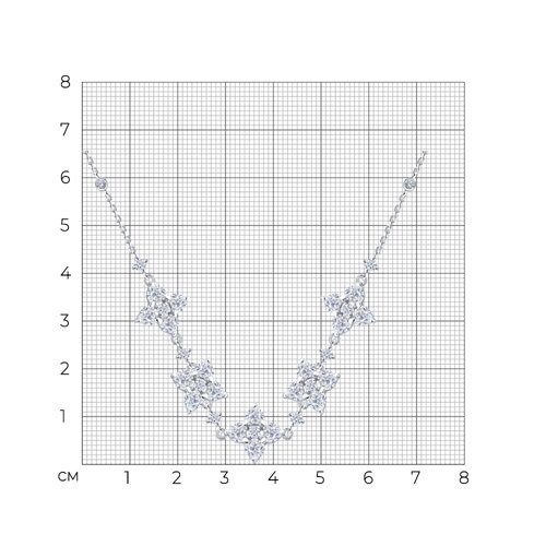 Колье из серебра с фианитами из серебро — вид 7