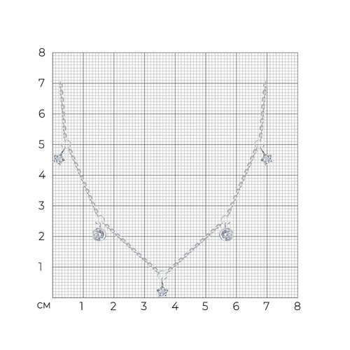 Колье из серебра с фианитами из серебро — вид 5