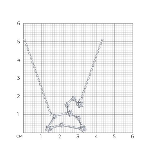 Колье из серебра с фианитами из серебро — вид 5