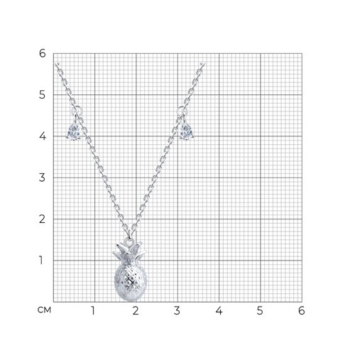 Колье из серебра с фианитами из серебро — вид 5