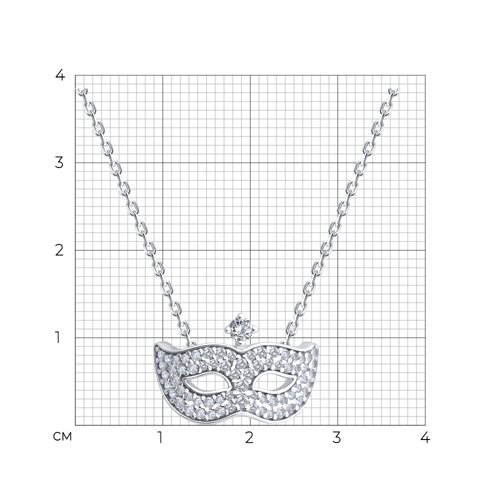 Колье из серебра с фианитами из серебро — вид 4