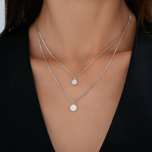 Колье из серебра с фианитами из серебро — вид 3