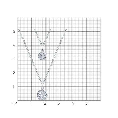 Колье из серебра с фианитами из серебро — вид 4