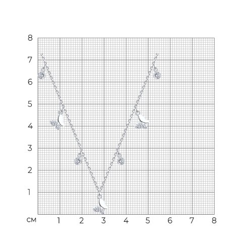 Колье из серебра с фианитами из серебро — вид 4