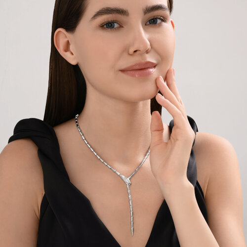 Колье из серебра с фианитами из серебро — вид 5