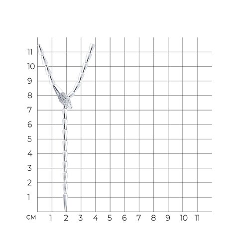 Колье из серебра с фианитами из серебро — вид 6