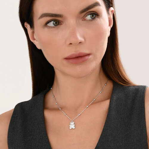 Колье из серебра с фианитами из серебро — вид 4