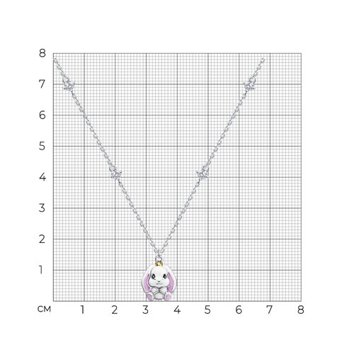 Колье из серебра с фианитами и эмалью из серебро — вид 5