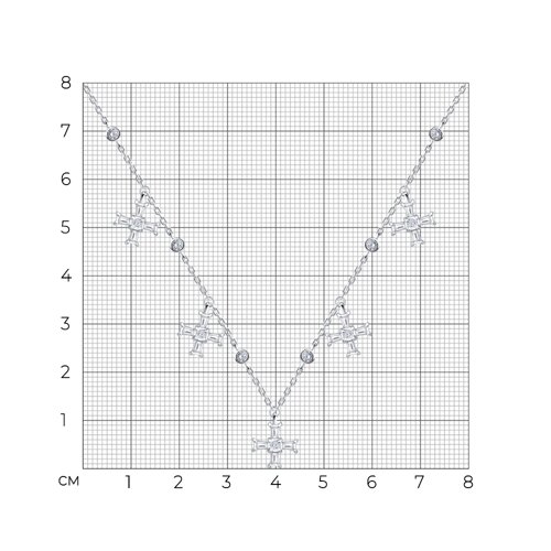 Колье из серебра с фианитами из серебро — вид 5
