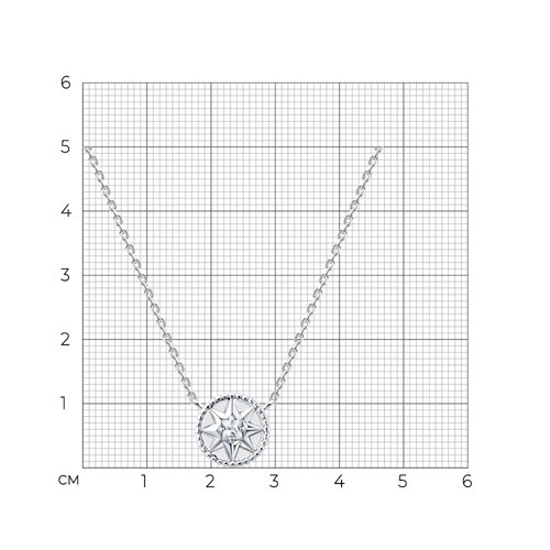 Колье из серебра с фианитом и эмалью из серебро — вид 4