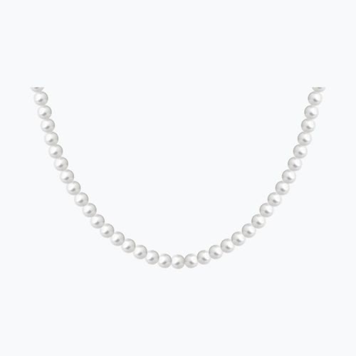 Колье из серебра с синтетическим жемчугом - видео на модели