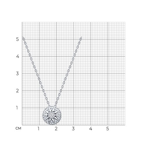 Колье из серебра с фианитами из серебро — вид 5