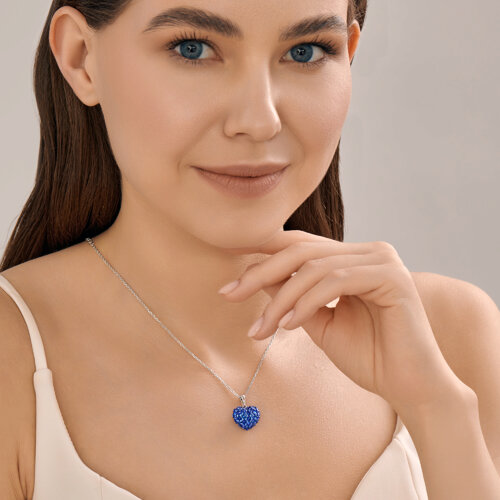 Колье из серебра с фианитами из серебро — вид 4