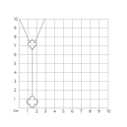 Колье из серебра с фианитами из серебро — вид 4