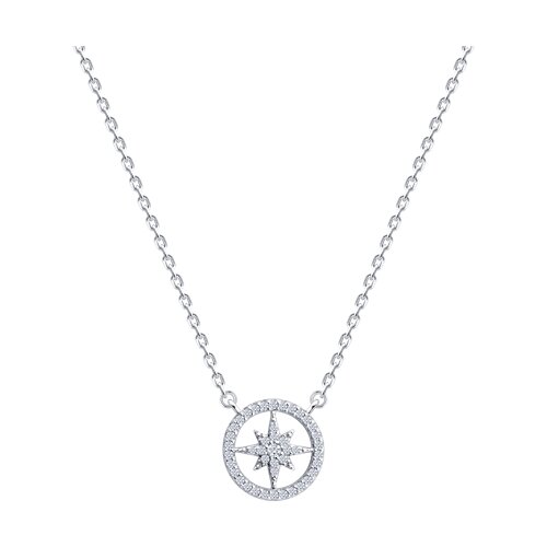 Колье из серебра с фианитами - видео на модели