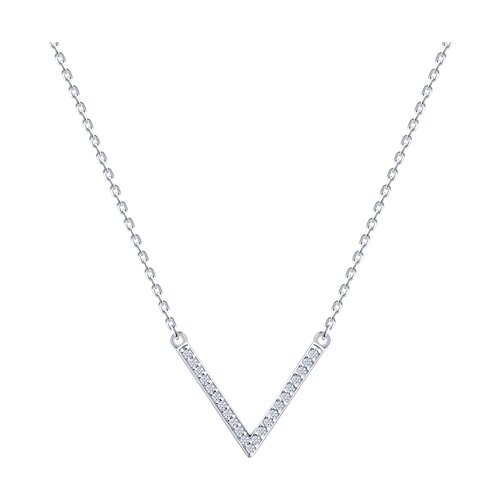 Колье из серебра с фианитами