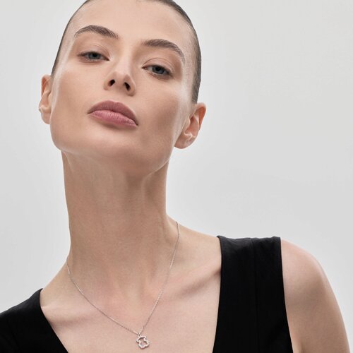 Колье из серебра с фианитами из серебро — вид 4