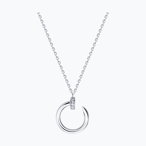 Колье из серебра с фианитами - видео на модели