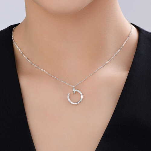 Колье из серебра с фианитами из серебро — вид 3