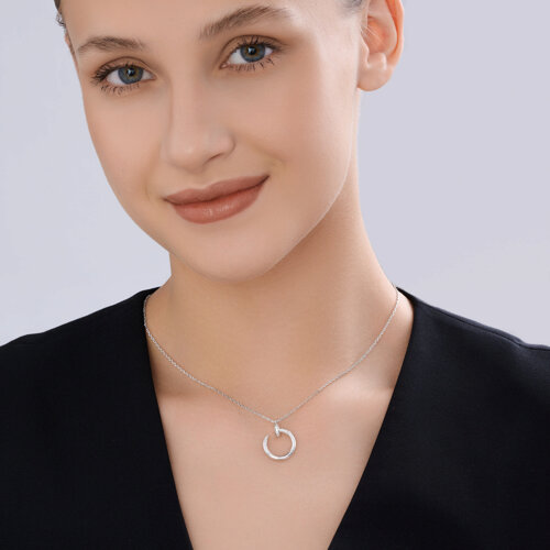 Колье из серебра с фианитами из серебро — вид 4