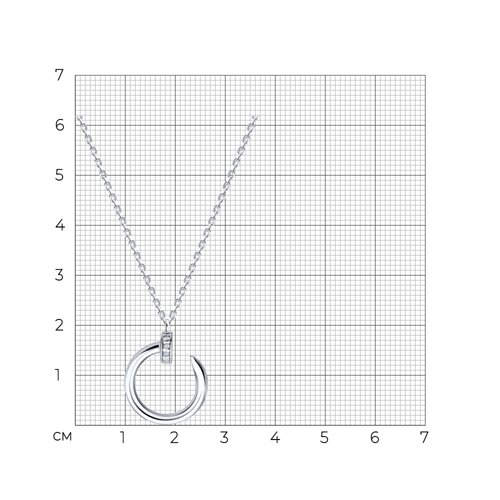Колье из серебра с фианитами из серебро — вид 5