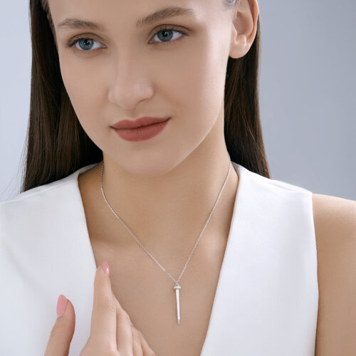 Колье из серебра с фианитами из серебро — вид 4